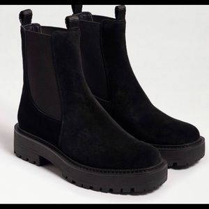 NWOT Sam Edelman Laguna Chelsea Waterproof Boot Black Suede